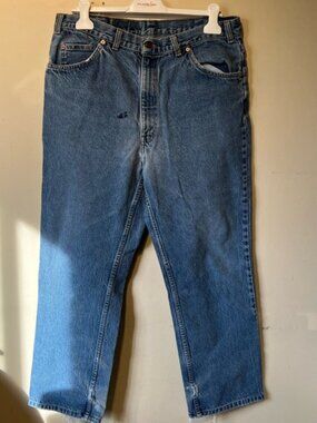Orange tag Levi mens 3832 straight blue jeans